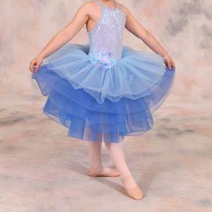 Costume Gallery leotard Tutu Blue,  IC Intermediate Child